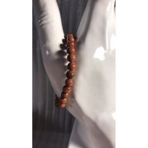 Gold Sandstone Stretch Bracelet